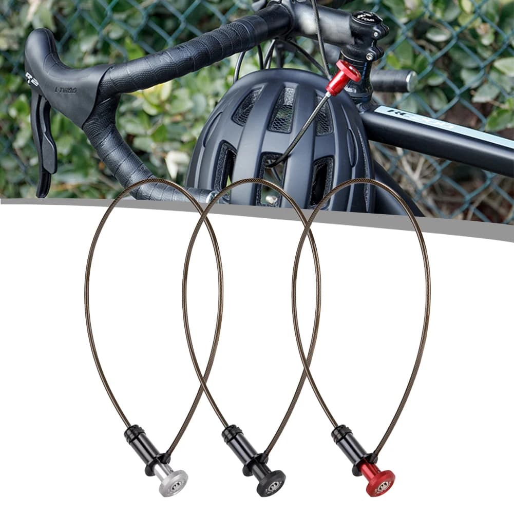 Lucchetto per bici Mountain Road Bike Lucchetto per cavo in acciaio nascosto Casco portatile Lucchetto nascosto Blocco a chiave Blocco antifurto Protezione per la guida della bici