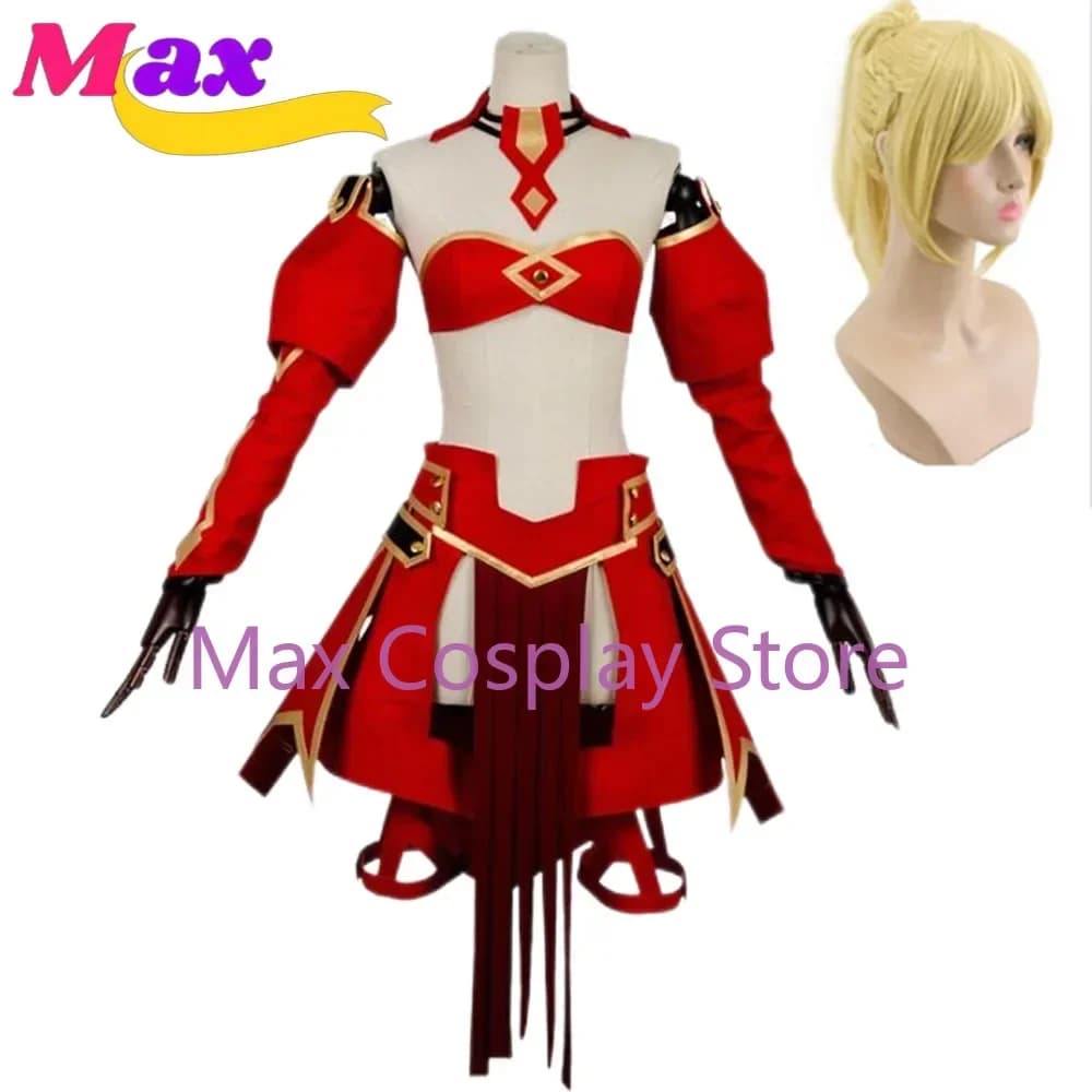 Max FGO Astolfo Costume Fate Apocrypha Saber of Red Mordred Costume Cosplay Woman Game Costume Cosplay Set Full Format