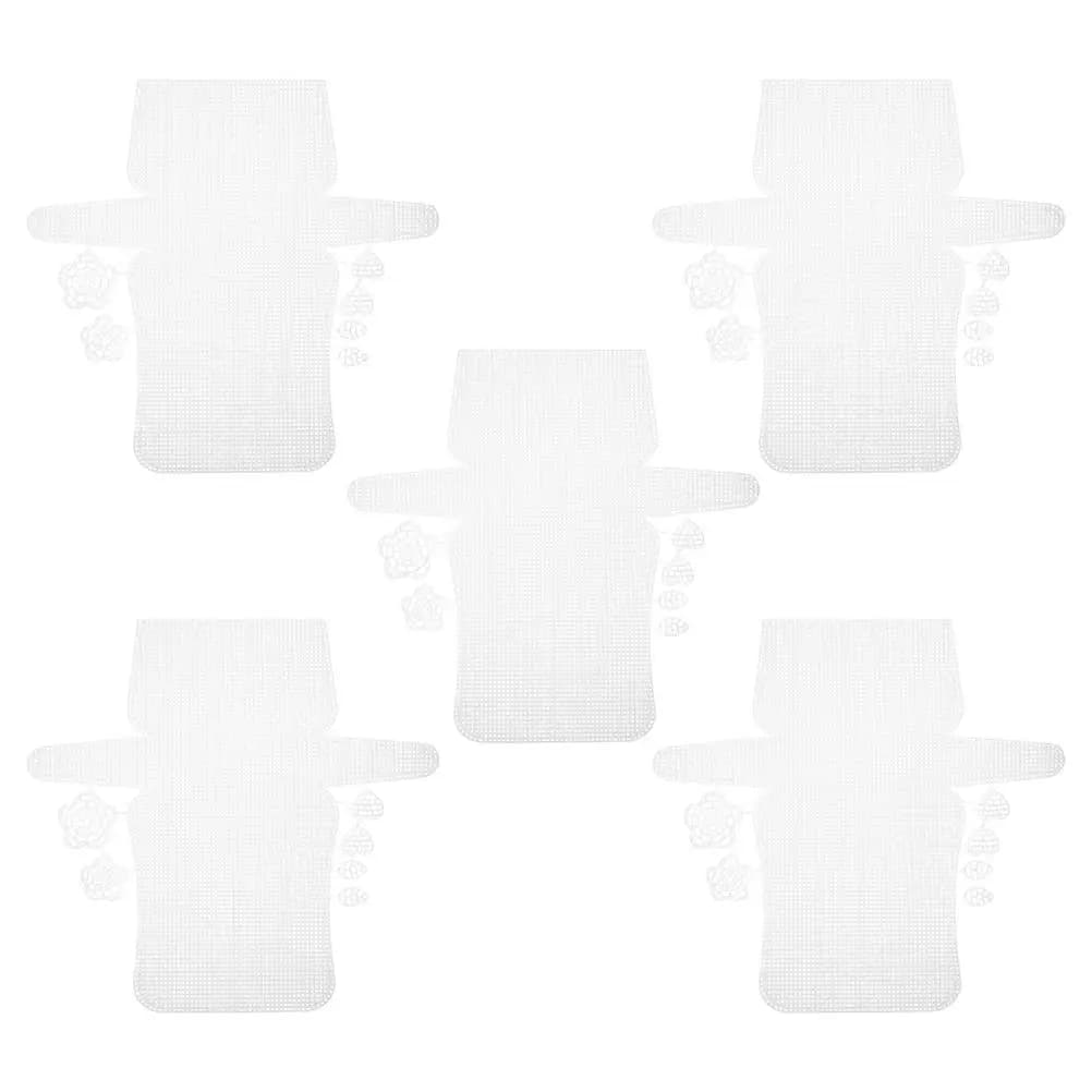 5Pcs Plastic Mesh Canvas Sheets White Fine Mesh for Crossbody Purse Making Decorative Crafting Sewing Embroidery Templates Craft