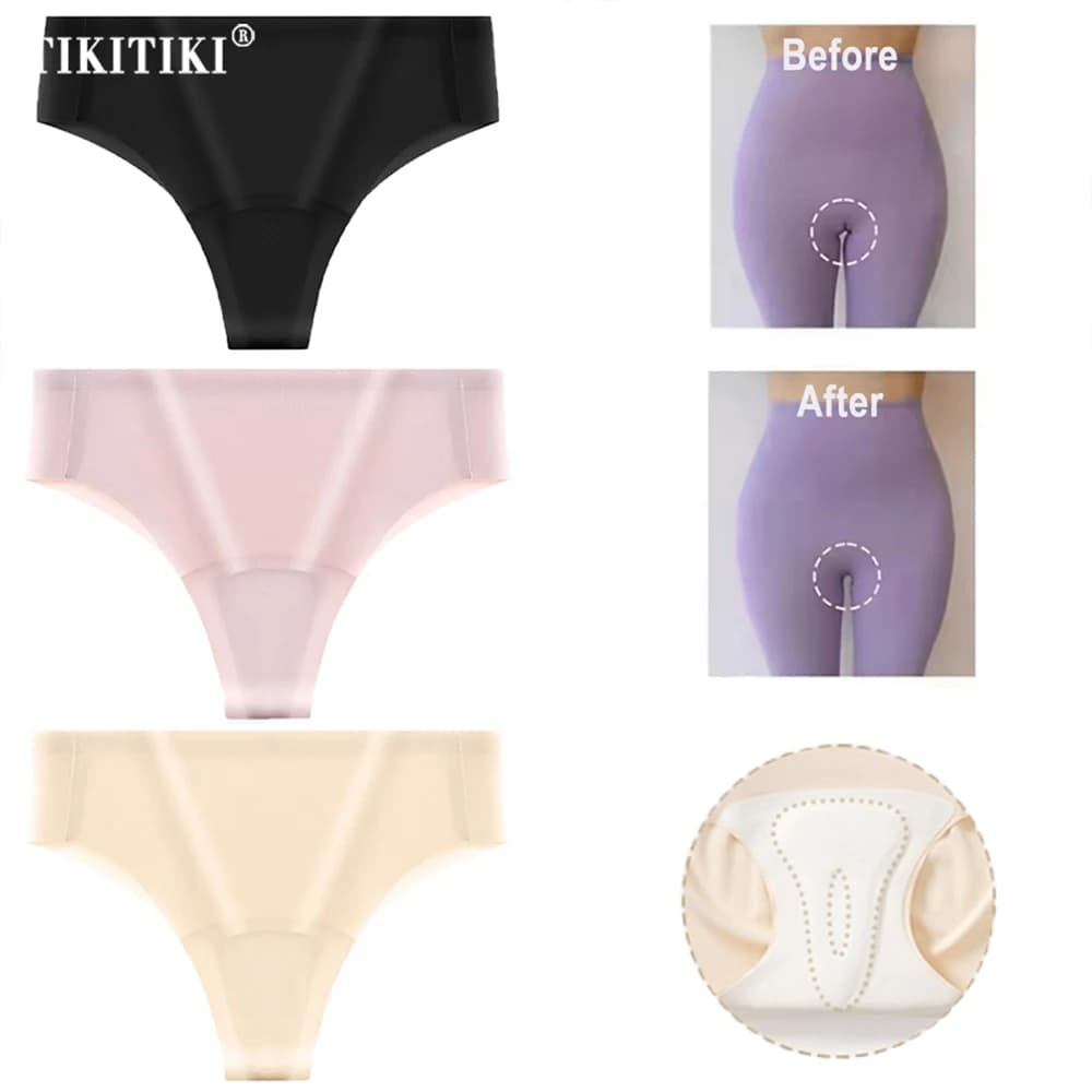 1/3Pcs Lot Camel Toe Concealer Underpants Invisible Cameltoe Prevention Underwear Seamless Thongs No Show Underpants For Women