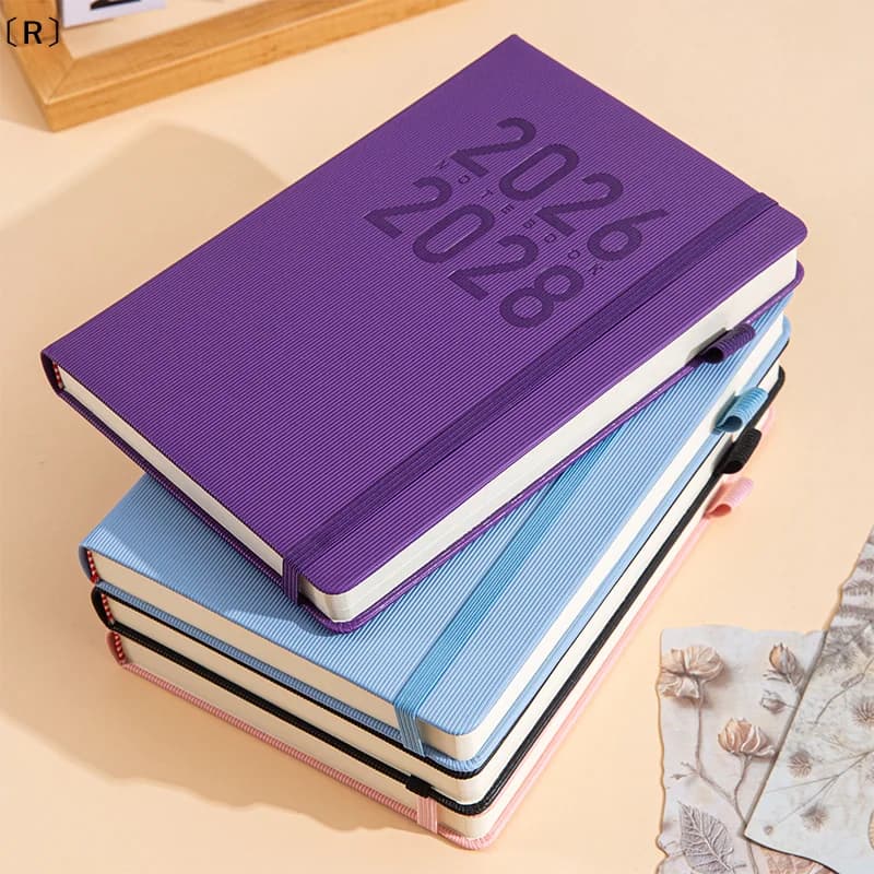 Agenda Mensile Triennale 2026-2028 (Gennaio-Dicembre) - Diario con Design Minimalista per Scrittura e Appunti