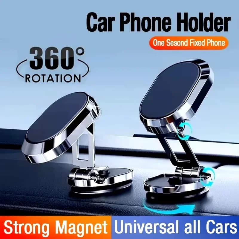 Magnetic Car Phone Holder Magnet Phone Bracket Foldable Dashboard Stand 360-degree Rotatable Navigation Holder Car Accessories