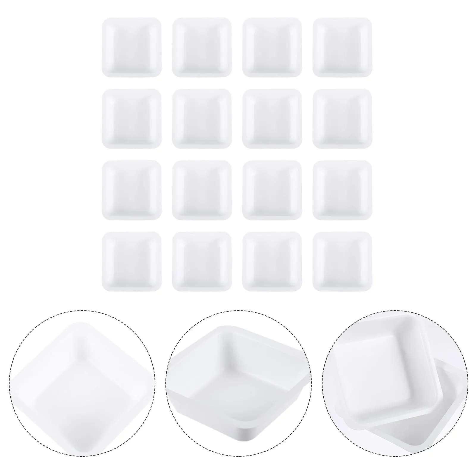 50 Pezzi Vaschette di Pesatura in Plastica Leggere Antistatiche, Vassoio di Misurazione Preciso per Campioni da Laboratorio e Miscelazione