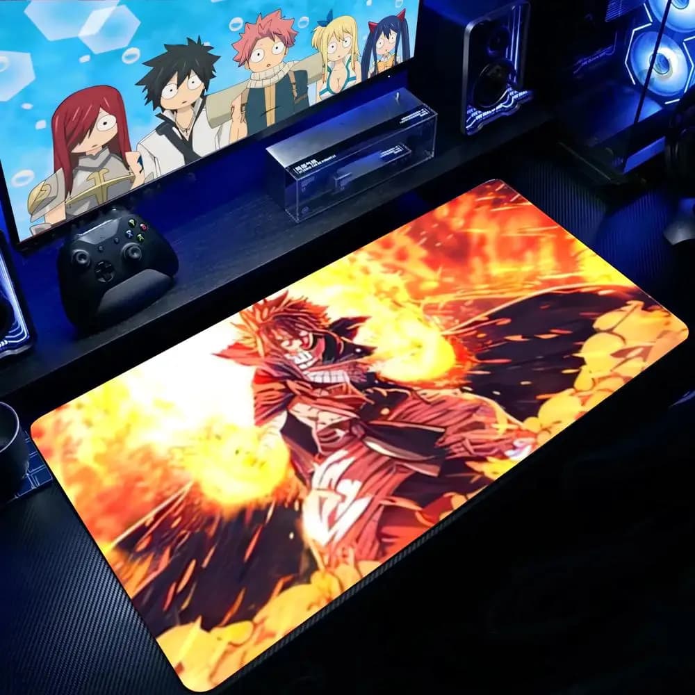 Tappetino per mouse Fairy Tail, tappetino per mouse grande da gioco, tappetino per tastiera e scrivania con bordi rinforzati