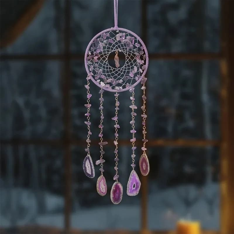Crystal Life Tree Wind Chime Art Creative Sun Catcher Trinkets Aesthetic Miniature Dream Catcher Ornaments Home Wall Decorations