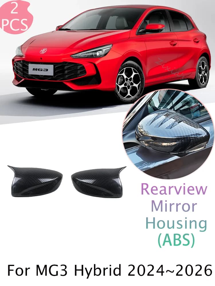 Per MG3 Hybrid 2024~2026 2025: Copertura Protettiva per Specchietto Retrovisore in Fibra di Carbonio, Accessori Decorativi Anti-graffio per Modifiche Auto