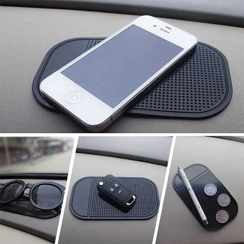 Tappetino antiscivolo in silicone per cruscotto auto, organizer per chiavi, portaocchiali, supporto per telefono e tappetino.