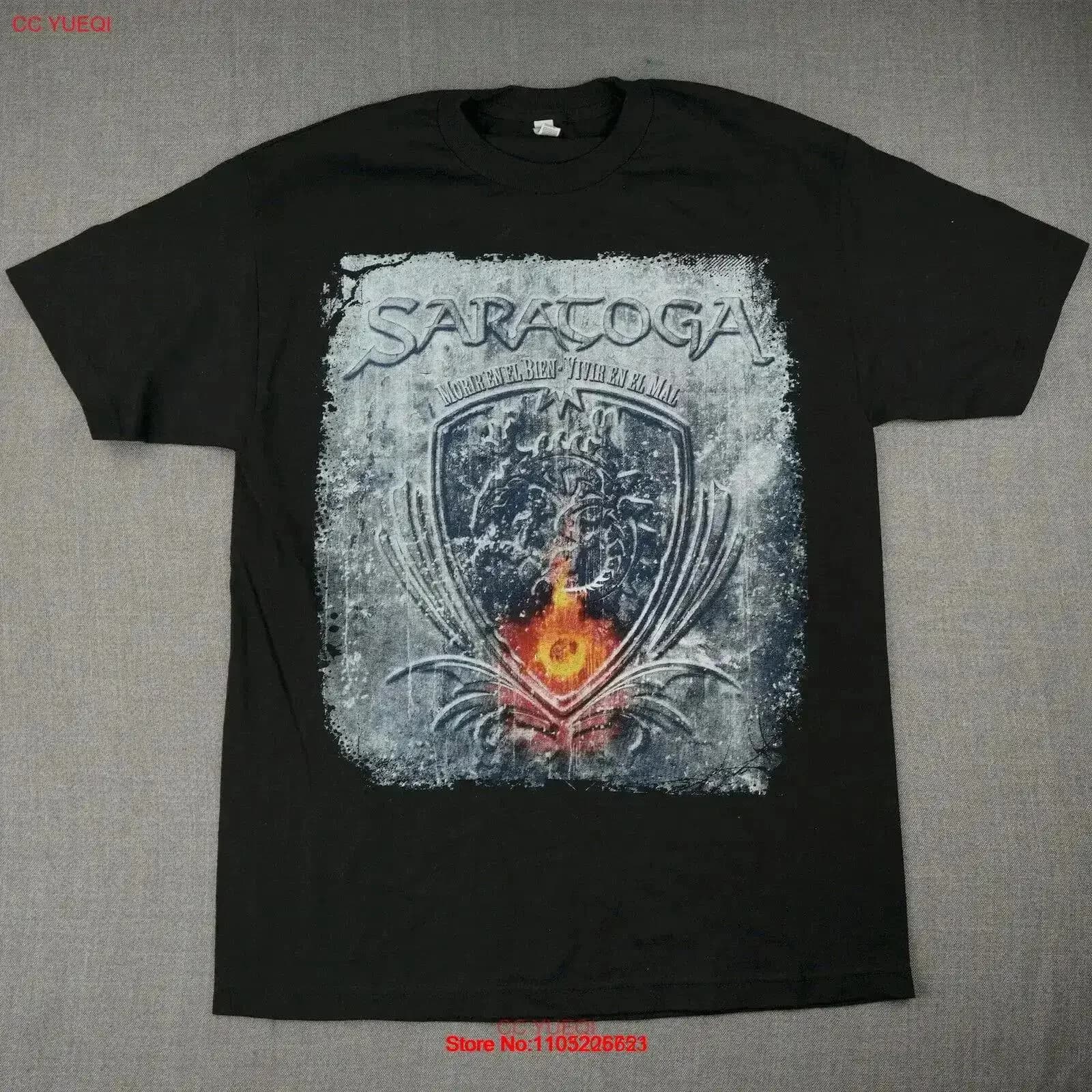 Saratoga Metal T Shirt Man Great Black 2017 Morir en el bien Vivir mal vintage Graphics washed Slightly homme Elegant vintage