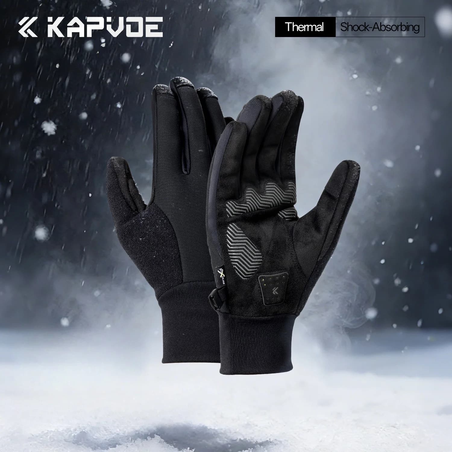 Guanti da Arrampicata KAPVOE, Guanti Invernali per Sport, Motocross, Sci, Ciclismo, Guanti a Dita Intere Traspiranti con Touch Screen per MTB, Bici e Moto