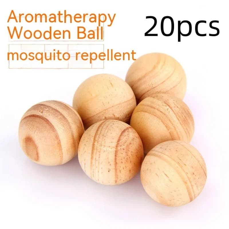 20 pezzi di legno di canfora repellente per insetti e armadio a sfera in legno a prova di umidità, palla di canfora, palla di canfora insecs