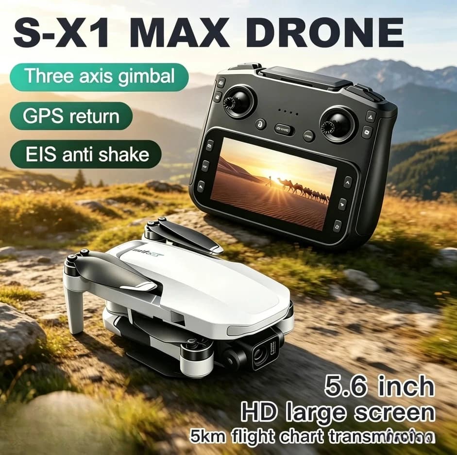 Drone GPS Lenovo S-X1 con fotocamera professionale 8K HD, gimbal a tre assi, WIFI, UAV, sistema anticollisione, quadricottero pieghevole, motore brushless.