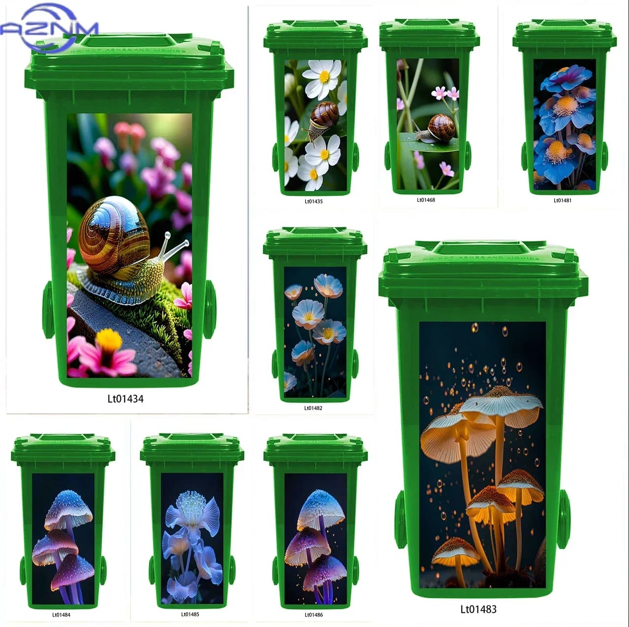 Halloween Decoration Stickers 3D Skull - Waterproof Vinyl Art, Removable for Trash Can, Door, Window - Spooky Party Supplies