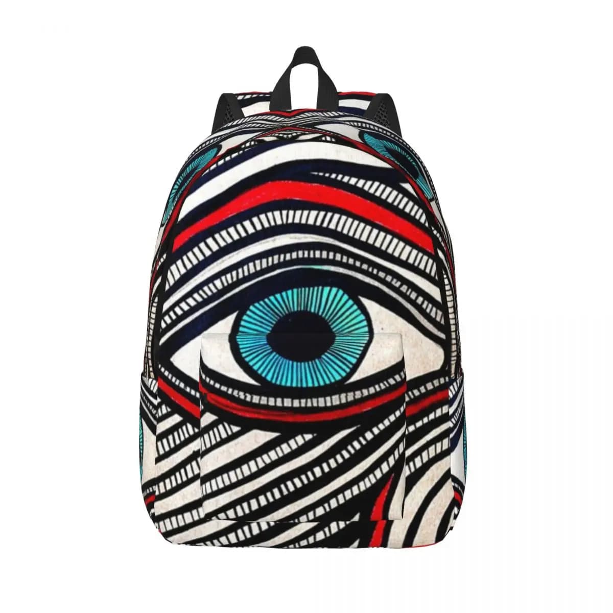 Custom Eye See You Zaini in tela Zaino per studenti della scuola universitaria adatto per laptop da 15 pollici Borse di arte astratta Mystic Evil Eyes