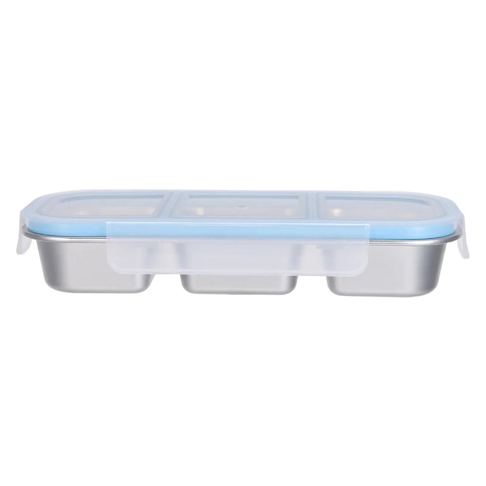 Contenitore per Pranzo in Acciaio Inox con Tre Scomparti, 600ml, Riutilizzabile, Ermetico, per Ufficio e Viaggi