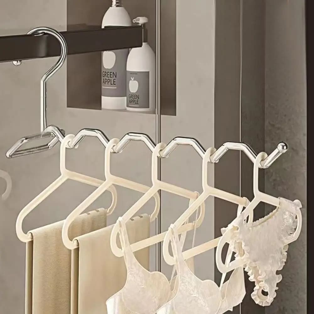 Multifunction folding clothes hanger portable stainless steel hangers single pole balcony bedroom domestic use
