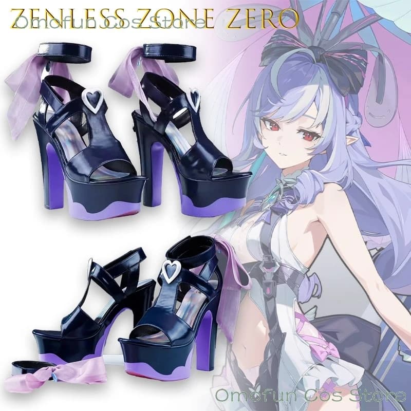Zenless Zone Zero Vivian Eleganti tacchi alti Scarpe cosplay anime per le donne Cosplay Stivali di carnevale di Halloween Scarpe anime personalizzate