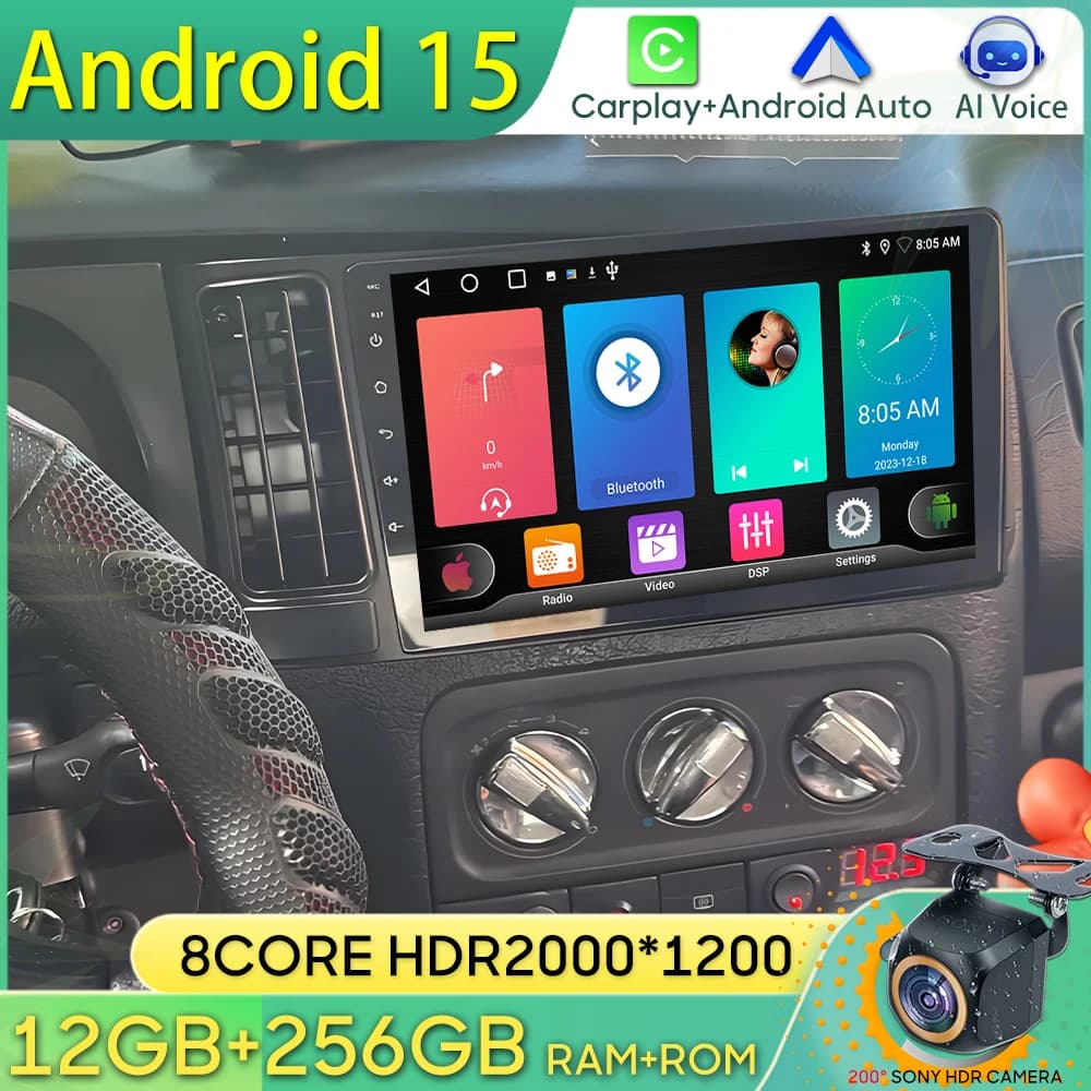 Android 15 Autoradio Per VW Volkswagen Golf 3 1992 -1993 Navigazione GPS Android Auto Carplay Unità di Visualizzazione Stereo 4G Wifi No 2din