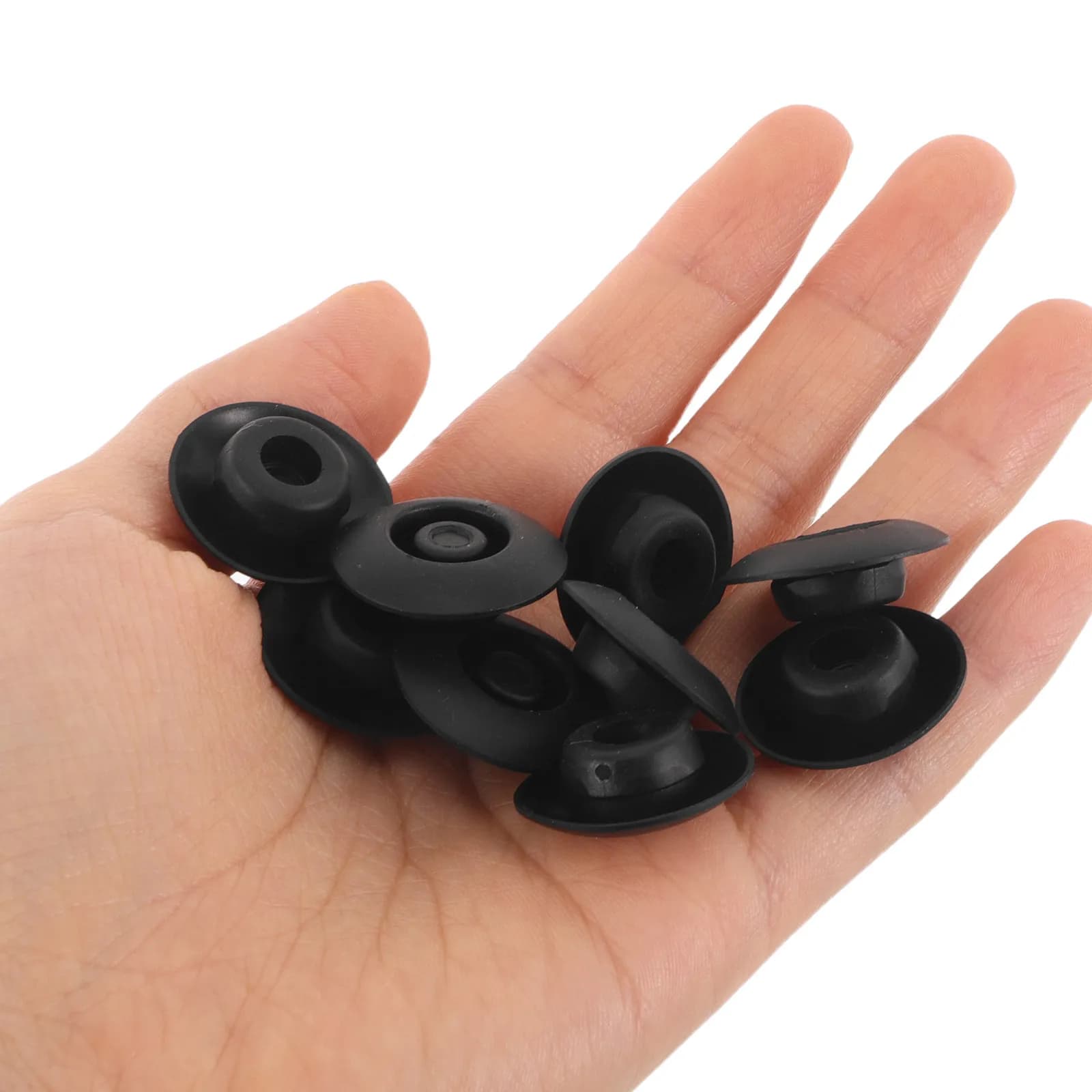 24Pcs Rubber Hole Plugs Automotive Black Round Sealing Stopper for Car Doors Side Skirts Chassis Waterproof Dustproof Auto Body