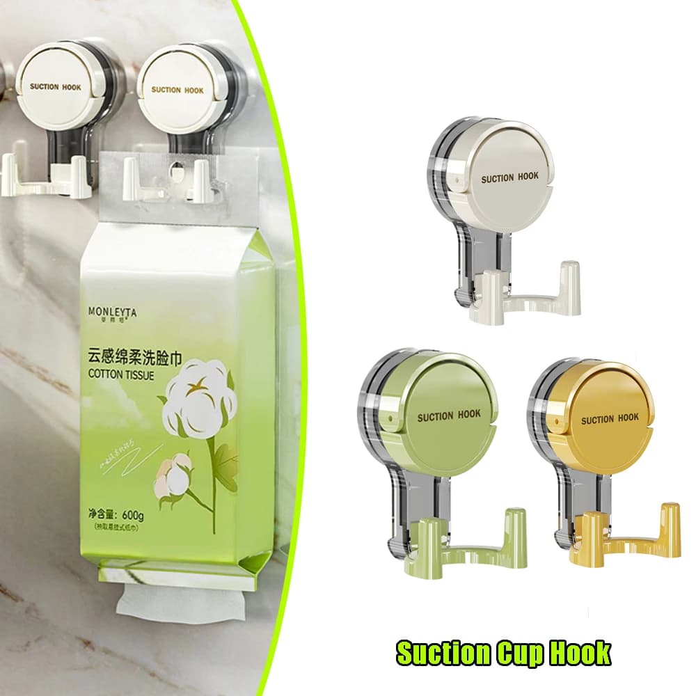 Ganci a ventosa resistenti, ganci appendiabiti alla moda riutilizzabili senza tracce per doccia, ganci appendiabiti potenti, accessori per il bagno