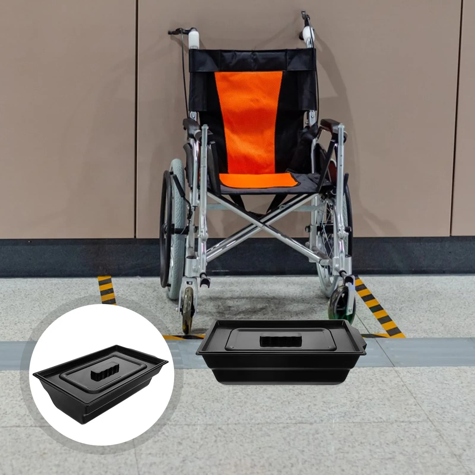 Portable Elderly Commode Seat Cushion Ergonomic Mobile Bedside Commode Toilet Pan for Wheelchair Disabled Surgery Recovery Daily