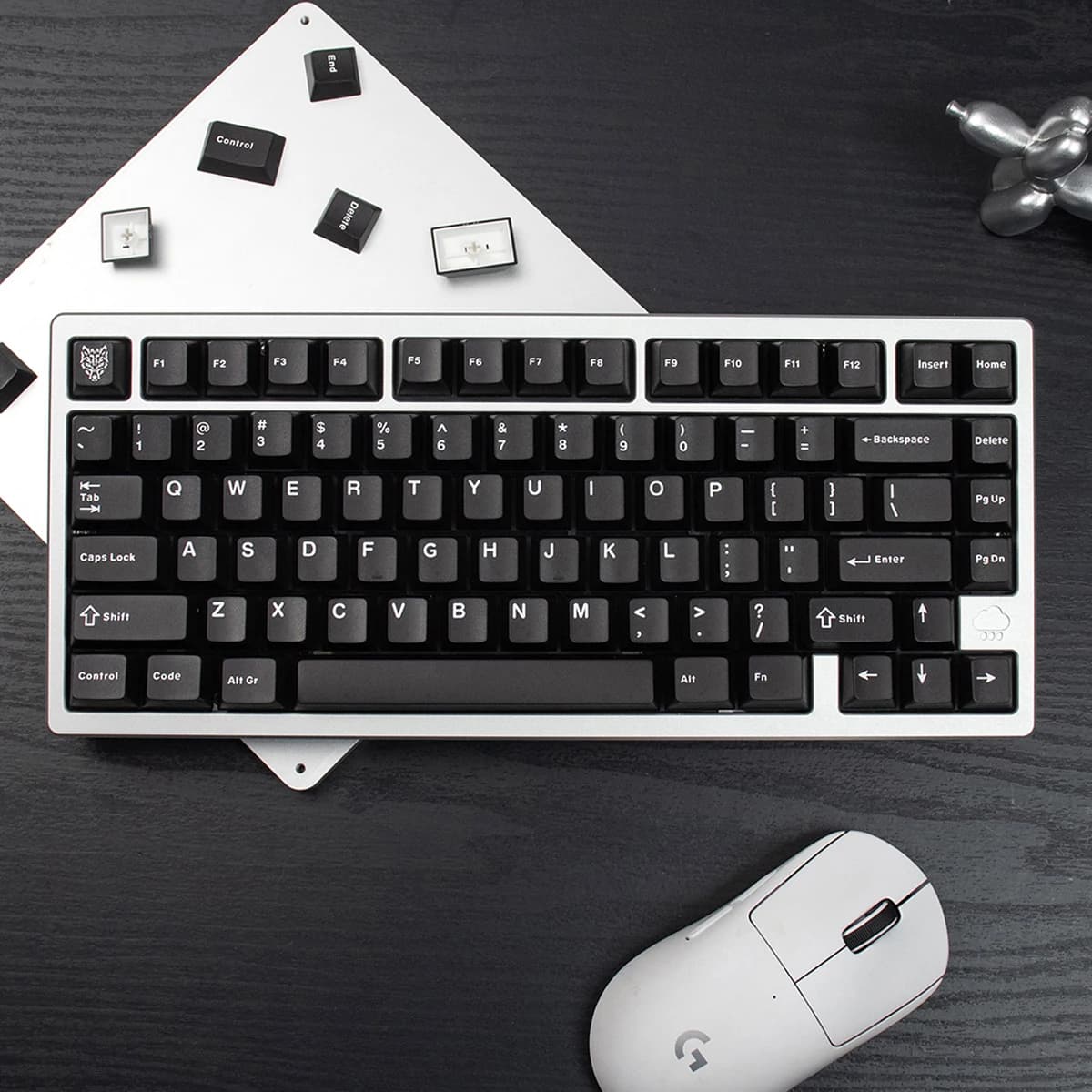 Copritasti GMK WOB Double Shot 114 tasti PBT Cherry Profile Alice Layout Copritasti bianchi neri per tastiere meccaniche