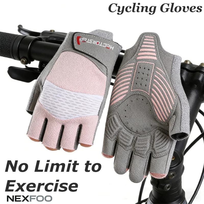 Bike Cycling Gloves Half Finger – Anti-Slip Sports Workout Gloves for Men Women, Perfect for Bicycle,Gym & Motorcycle Activitie