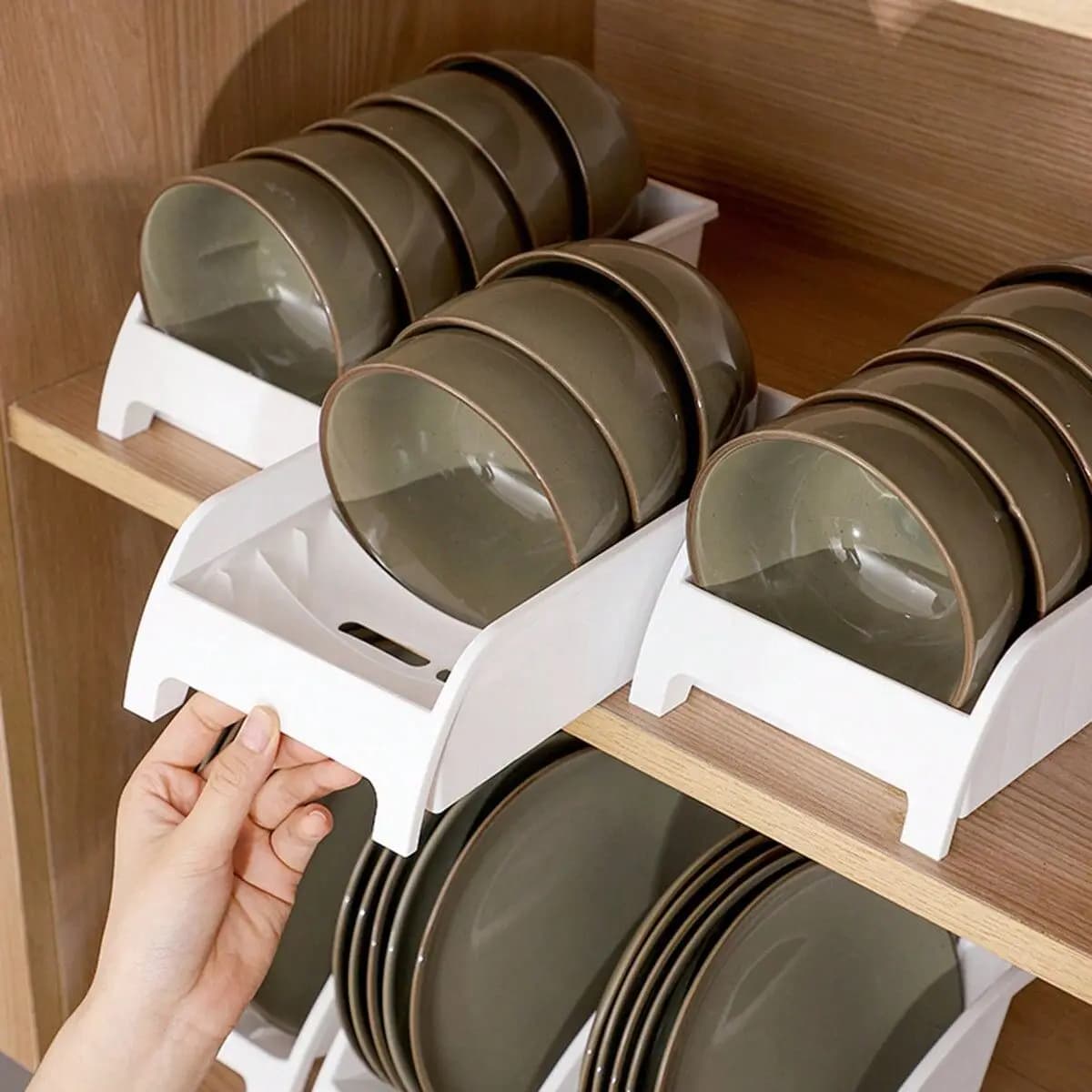1pc-perdite d'acqua pieghevole ciotola di scarico vassoio rack stoviglie in plastica ciotola bacchette scatola organizzatore utensili da cucina piatto portaoggetti Rac