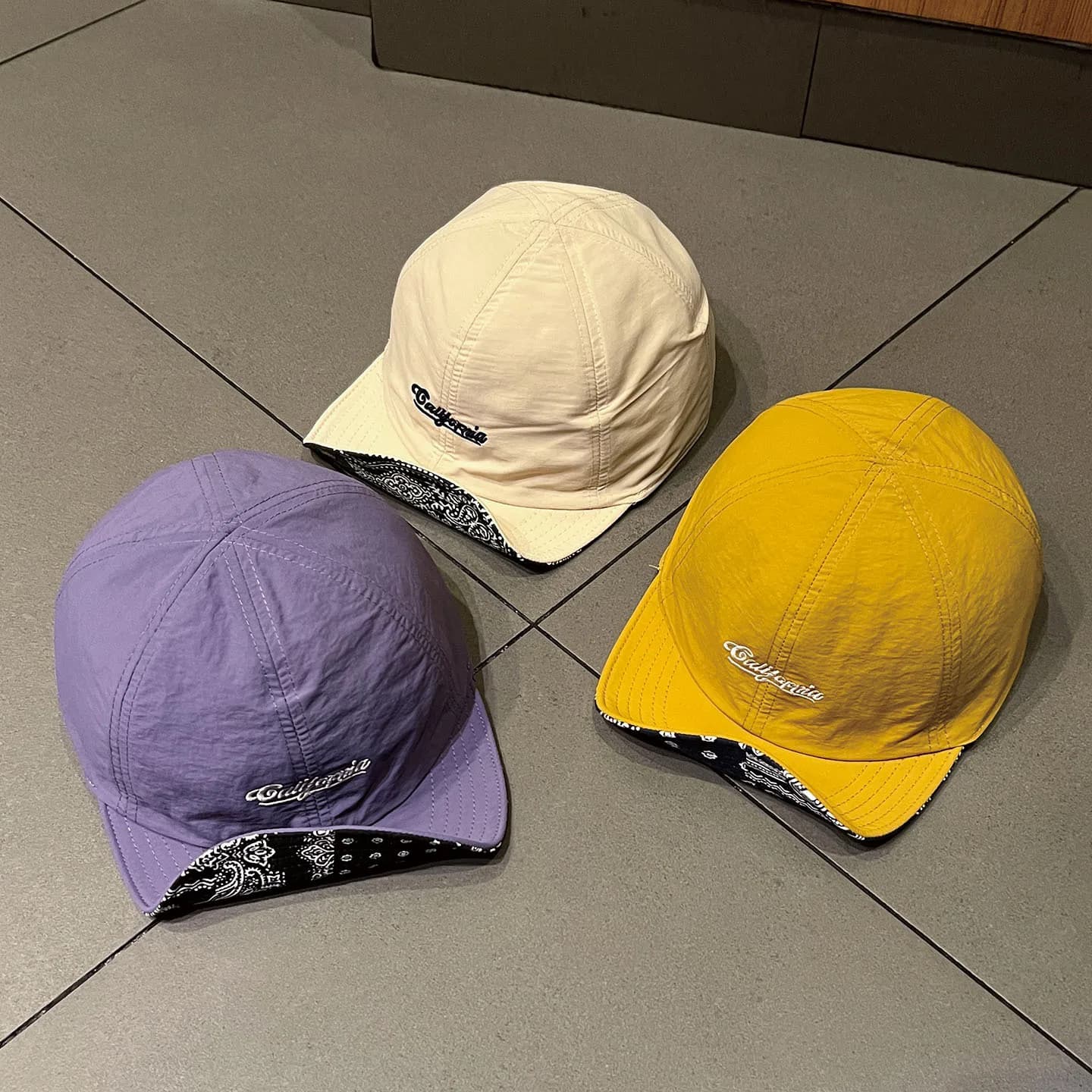 Reversible Baseball Cap Paisley Print Foldable Quick Dry Soft Brim Thin Peaked Caps Unisex Hip Hop Streetwear Outdoor Hat