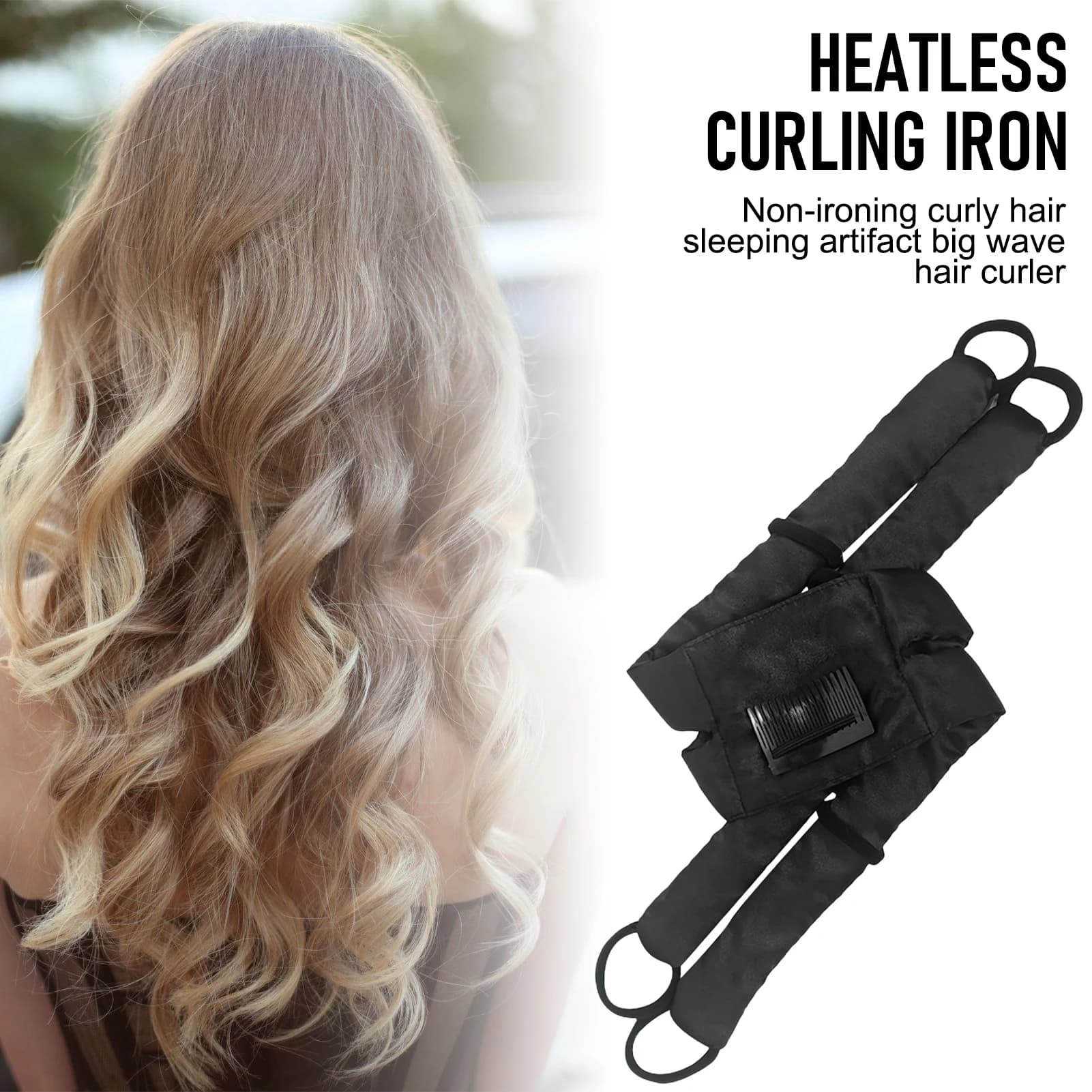 Iron hair curlers for hair without heat, high cranial vertex, soft curly hair band for women, sleeping lazy, big wave, styling accessory of the bigodino