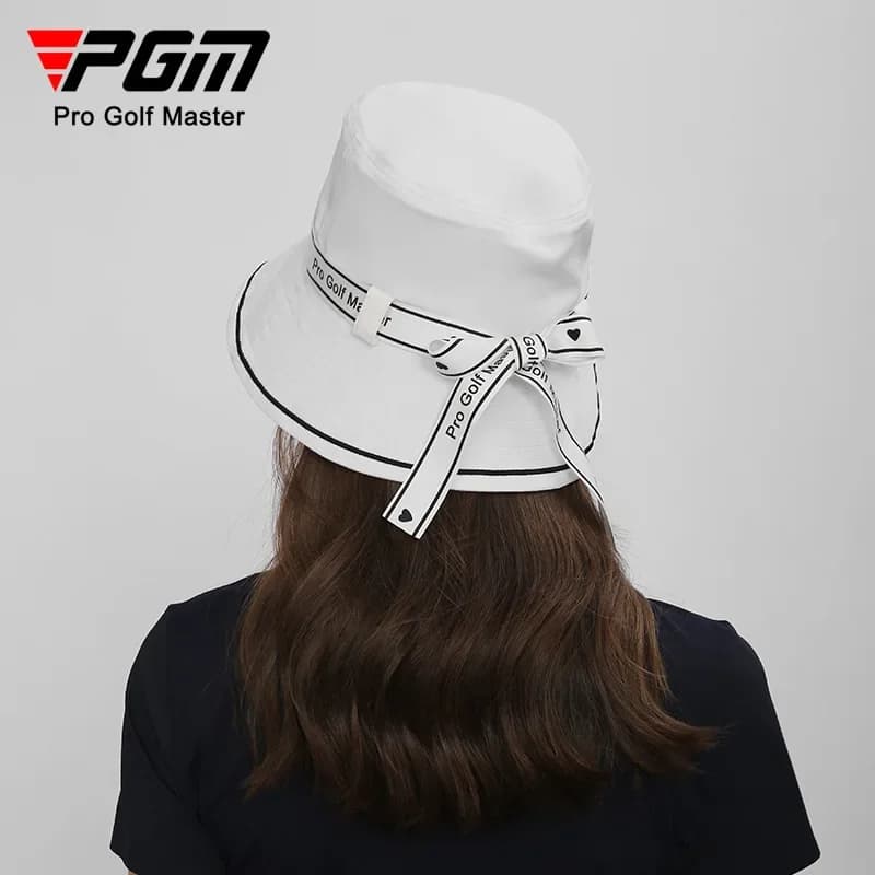 2026 PGM New Golf Cap Women's Bow Strap Fisherman's Hat Sunshade and Sunscreen Inner Sweatband Design