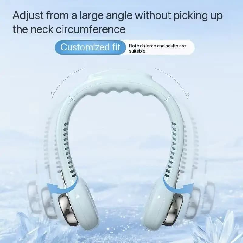 Portable Mini USB Rechargeable Neck Fan with 1800mAh Battery Quiet Operation Long Endurance Compact Handheld Fan for On-the-Go C