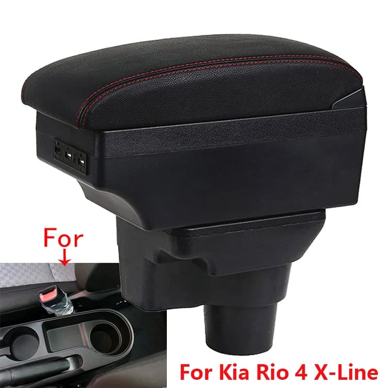 Per Kia Rio 4 bracciolo per Kia Rio X-Line bracciolo Auto scatola portaoggetti Auto accessori Retrofit ricambi dettagli interni 2018-2022
