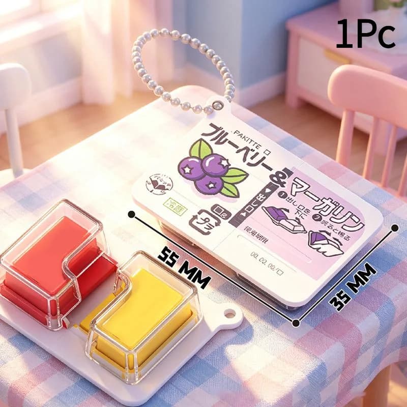 1Pc Mini Jam Snap Fidget Toys Food-Themed Realistic Jam-Themed Keychain For Stress Relief Kids Adults Bag Decor.