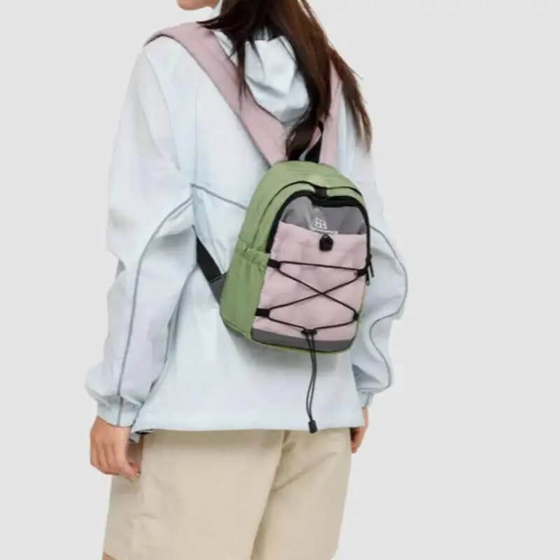 Zaino Unisex in Tela Leggero con Coulisse, Piccolo e Versatile per Scuola, Pendolarismo, Casual, Outdoor, Borsa a Spalla alla Moda