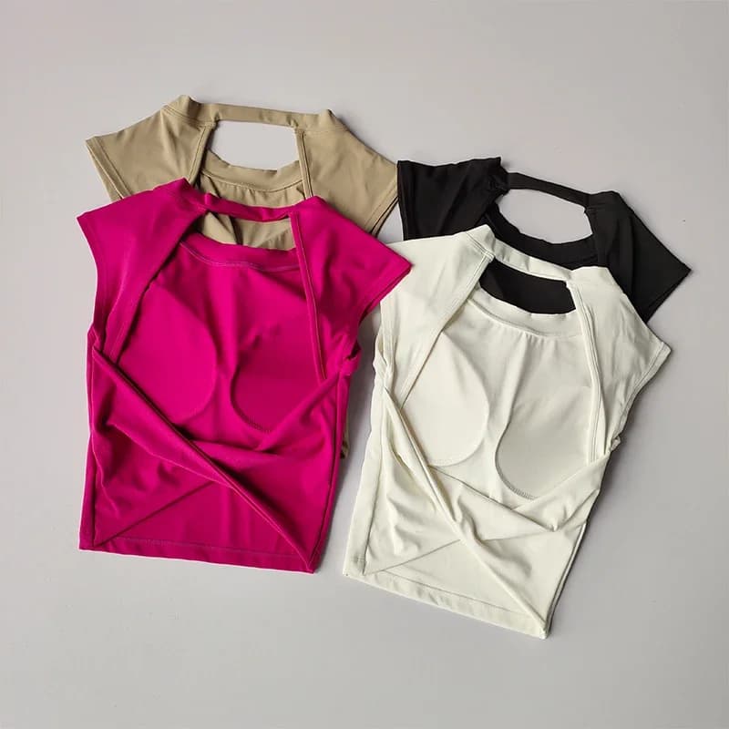 Reggiseno Sportivo Push-Up da Donna, Top Sexy con Schiena Scoperta, per Fitness, Yoga, Corsa e Palestra, Traspirante per Donne Attive