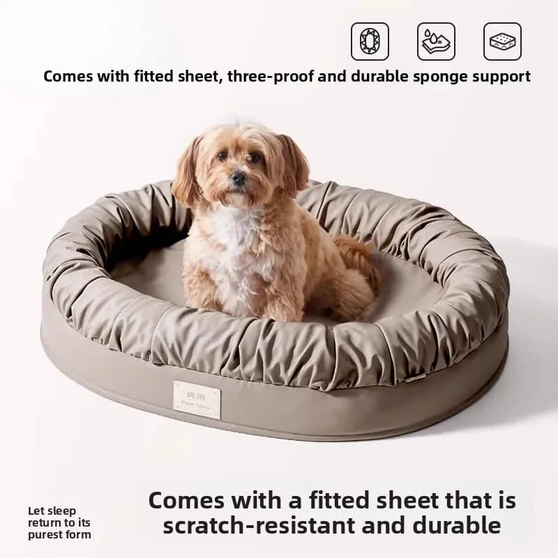 Letto per Cani di Grandi Dimensioni Rimovibile e Lavabile, Materassino Non Collassabile, Cuccia per Gatti per Tutte le Stagioni, Estivo