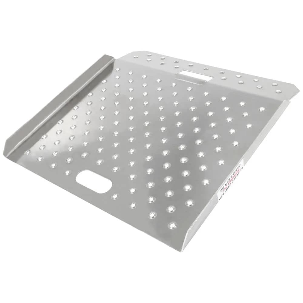 Aluminum 36" x 36" portable industrial cords with perforator plate surface - 750 pounds. Maximum weight capacity