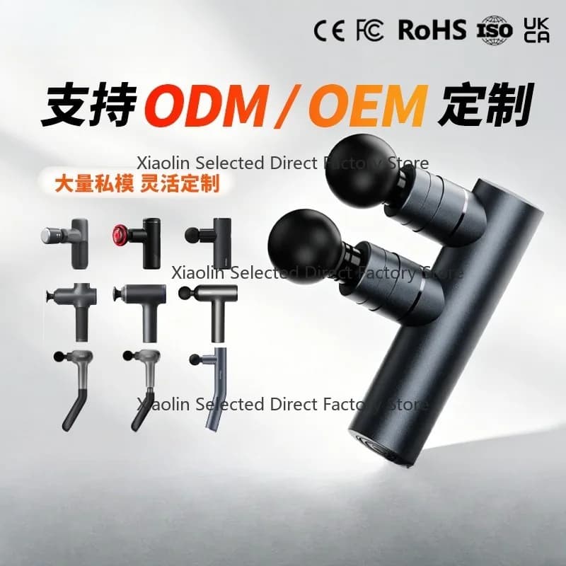 Dual-Head Fascia Gun Muscle Relaxation Massager Smart Mini Vibration Impact Gun Portable Digital Wireless Massage Gun