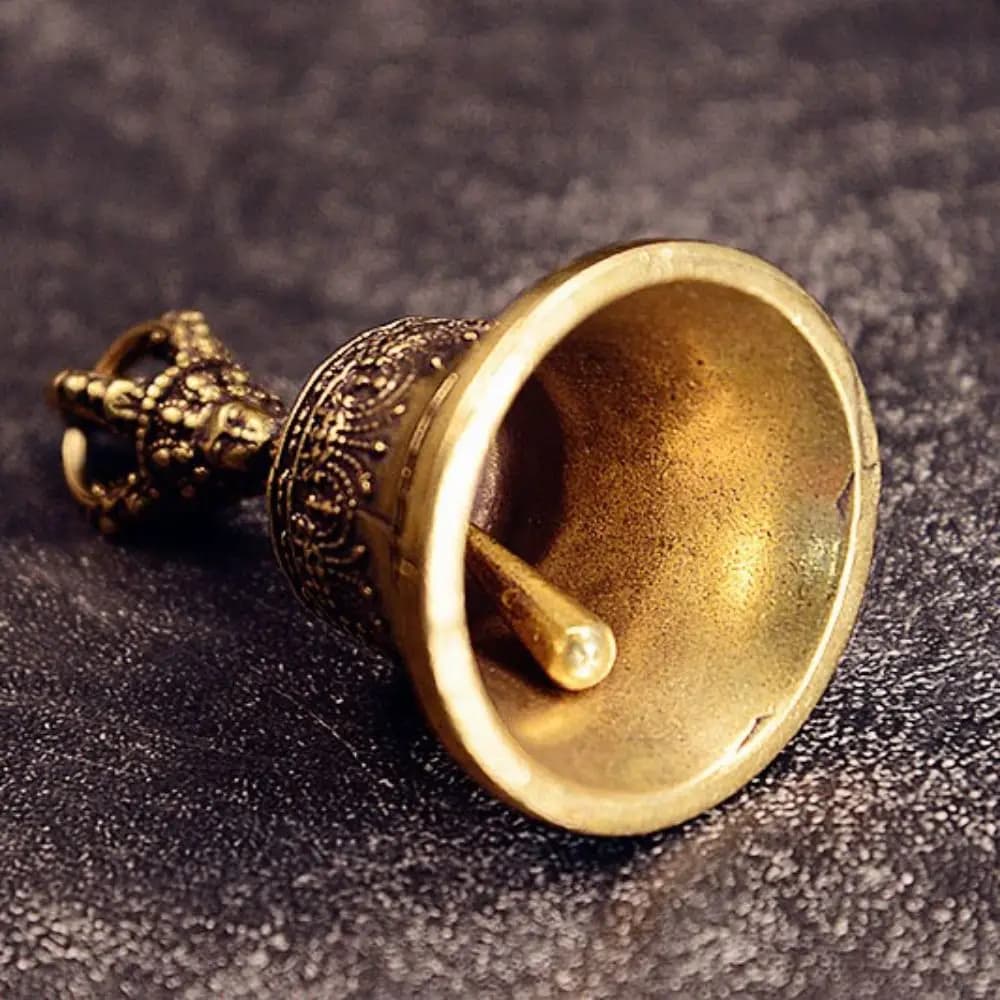 Creative Retro Copper Bell Die-casting Portable Tibetan Bronze Bell Lightweight Bell Pendant Home Decoration Accessories