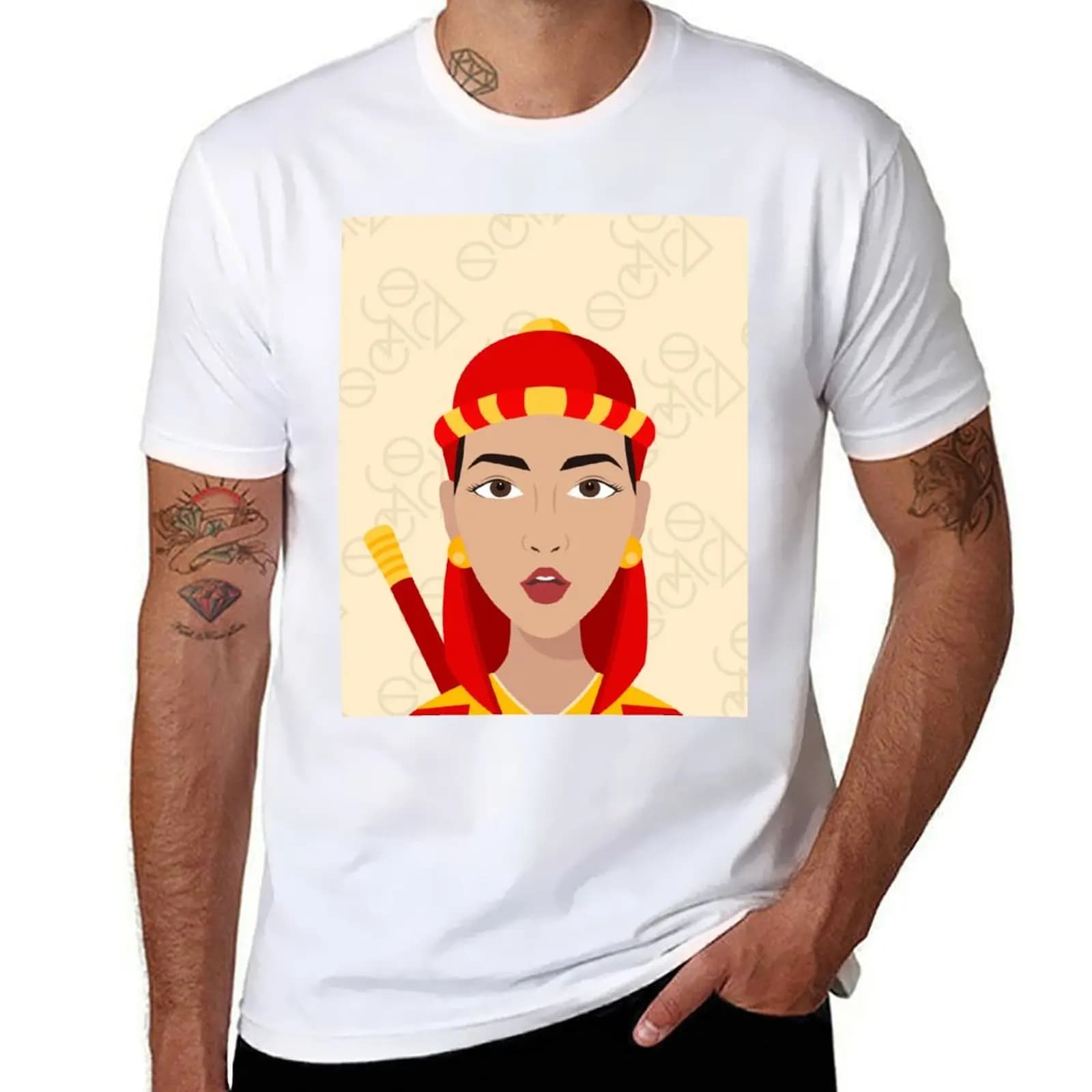 Pop Culture Mashup Art: T-shirt Zawgyi Girl, maglietta leggera e basic a maniche corte