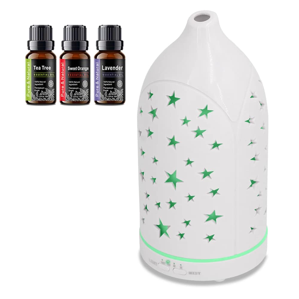 Funzionamento silenzioso ad ultrasuoni con diffusore di oli essenziali a LED a 7 colori con spegnimento automatico