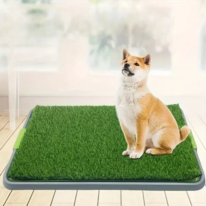 Tappetino da addestramento per vasino per cani in erba artificiale Tappetino per erba riutilizzabile Tappetino per prato all'aperto in erba di ricambio facile da pulire per balcone da giardino