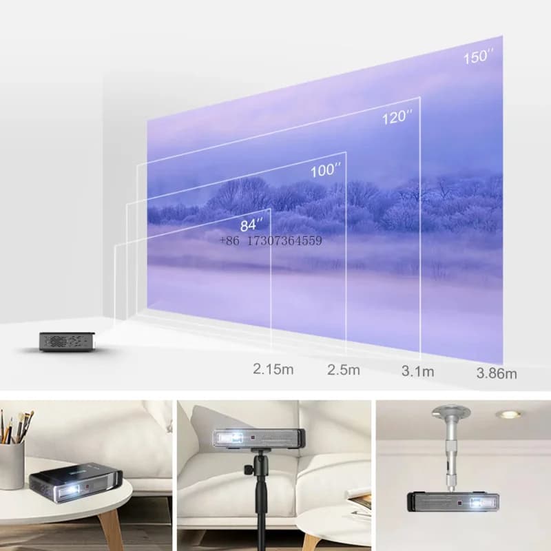 2025 BYINTEK R15 Fabbrica Proiettore Android Intelligente WIFI Mini HD DLP 3D 4K Proiettore Portatile per Home Theater in Movimento