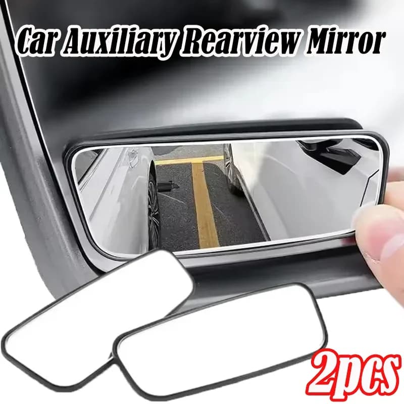 2Pcs Adjustable Blind Spot Mirror Car Auxiliary Rearview Convex Mirror Round Frame Wide Angle Mirrors for Car Reverse