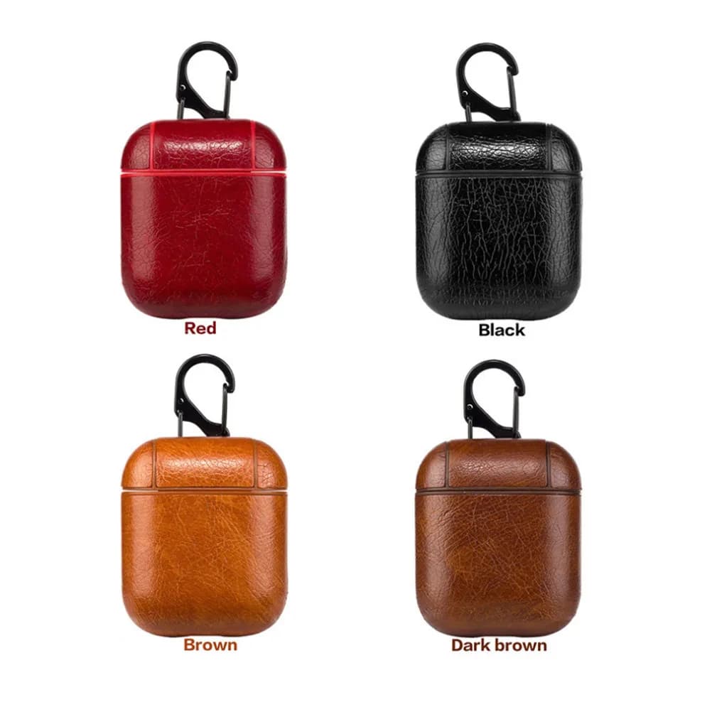 Custodia Protettiva Rossa per Auricolari Wireless in PU, Borsa Contenitore Compatibile e Resistente per Auricolari da Esterno