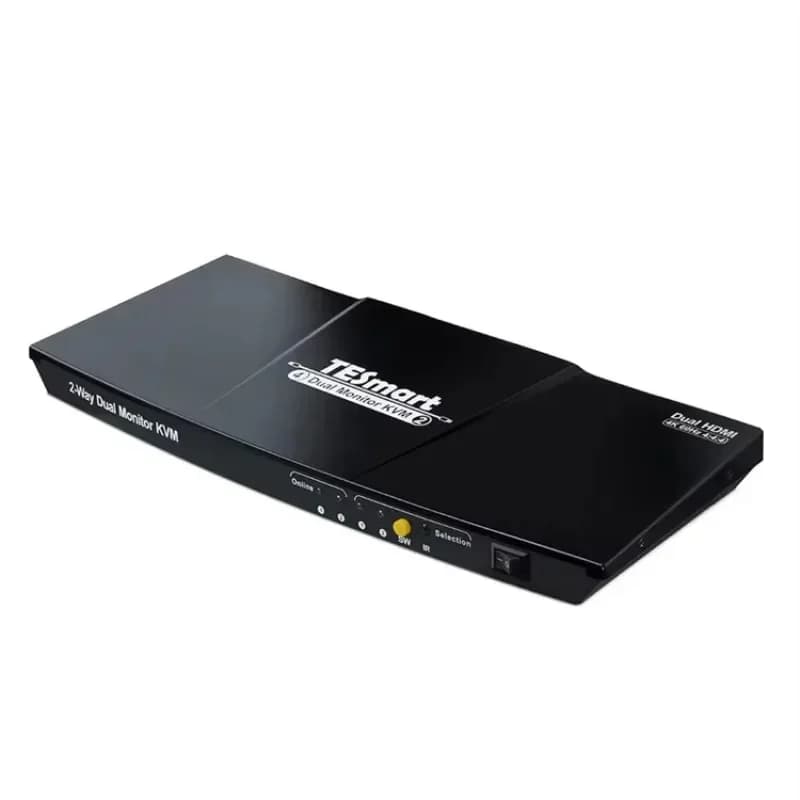 Disponibile TESmart Switch KVM HDMI 2 Ingressi 1 Uscita per 2 Laptop PC Doppio Monitor 4K60Hz con EDID 2x2 Matrice KVM Console