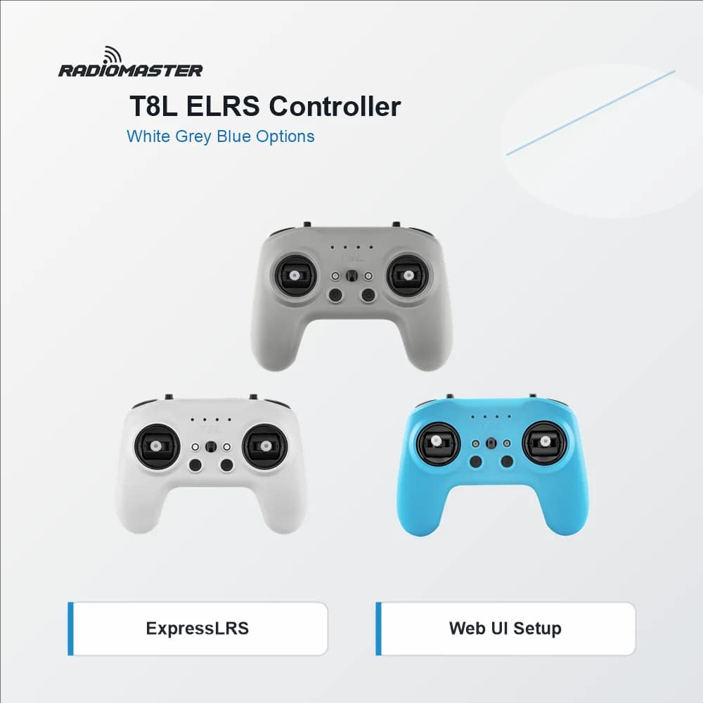 RadioMaster T8L ExpressLRS ELRS Transmitter 2.4GHz X5 Hall Gimbal 100mW USB-C 10CH Controller For FPV RC Airplane Drone Remote