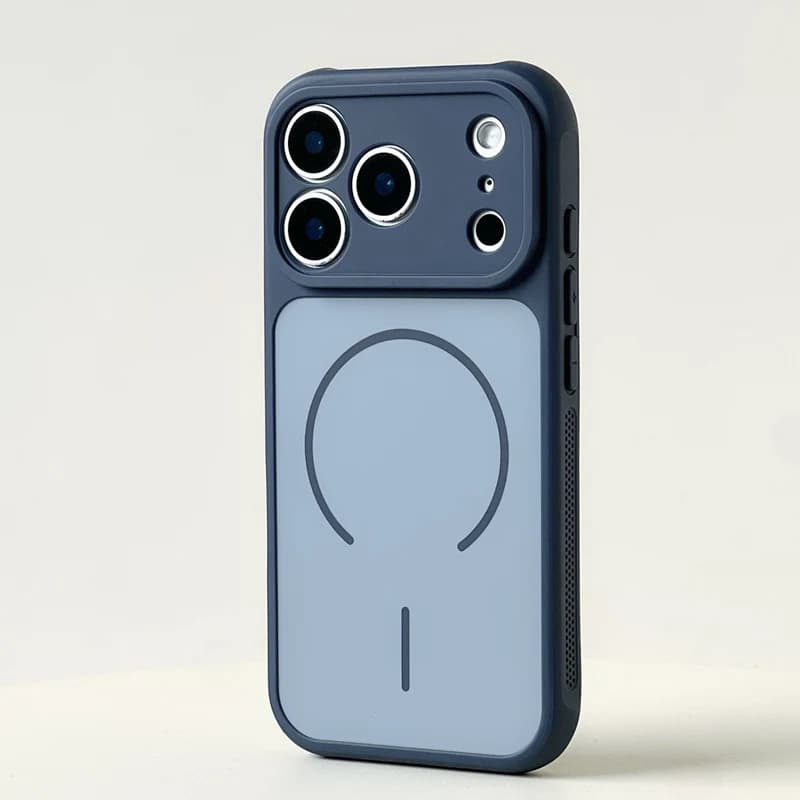 Custodia Protettiva Opaca per Obiettivo Fotocamera per iPhone 17 17Pro Max 16 15 14 13, Compatibile con MagSafe, Sensazione Pelle, Ricarica Wireless, Cover Posteriore Opaca