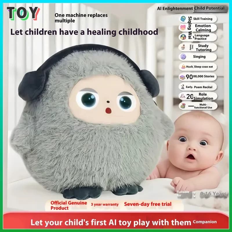 Ai Chat Giocattolo intelligente Interattivo Educazione precoce Compagno Robot Musica vocale Riproduzione di occhi Bambola Regalo per bambini Scrivania elettronica