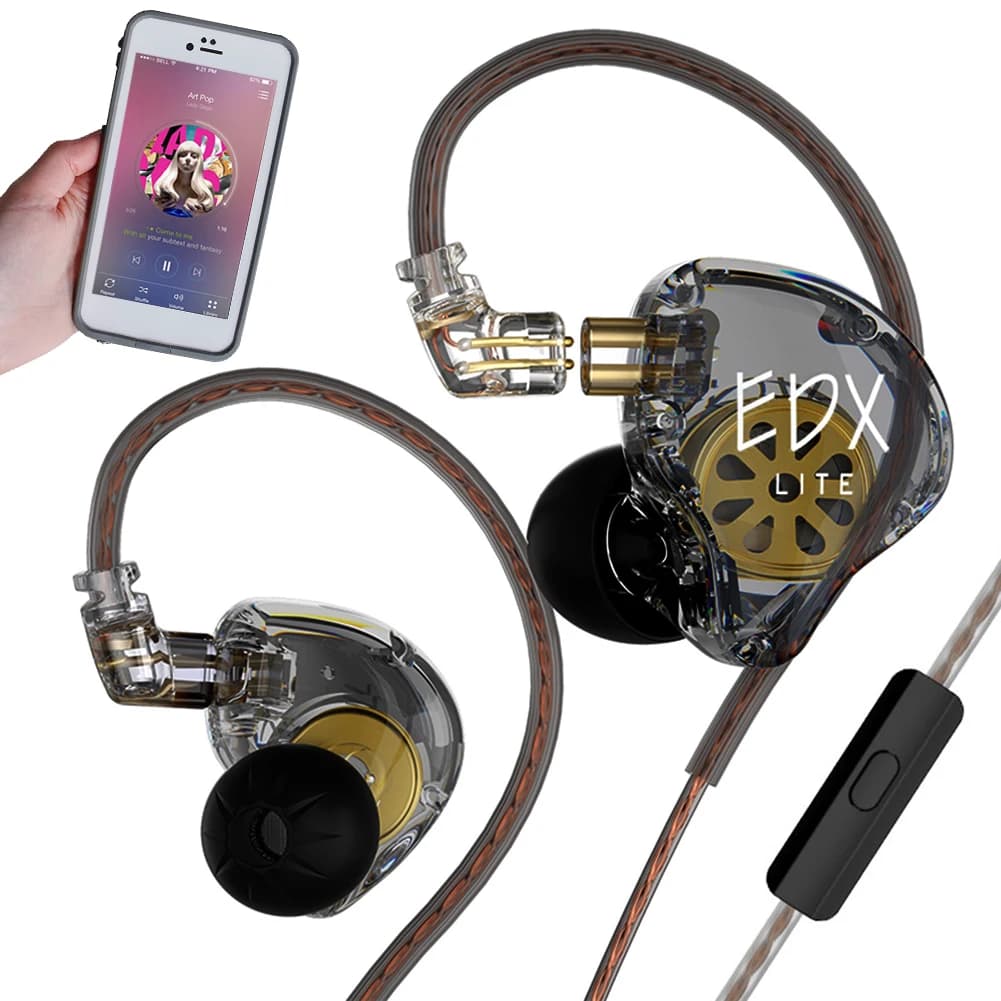 HIFI headphones with 2 Pin Staccable cable, 3.5 mm jack DJ headphones, Music, Sport and Gaming